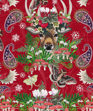 Load image into Gallery viewer, Yule Deer Sherpa blanket