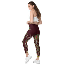 Load image into Gallery viewer, Chocolate Foxes leggings with pockets
