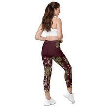 Load image into Gallery viewer, Chocolate Foxes leggings with pockets