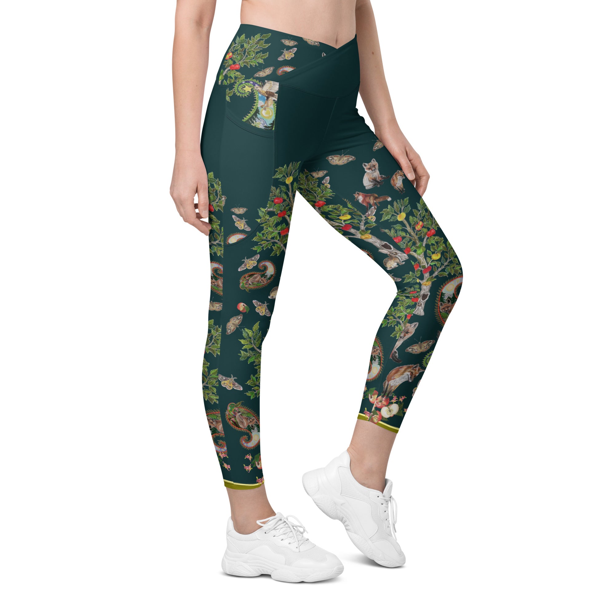 Fall in Yellowwood Forest Crossover leggings with pockets