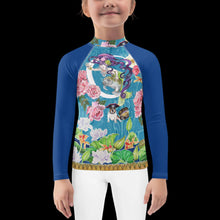 Load image into Gallery viewer, Maddy Mermaid Kids Rash Guard