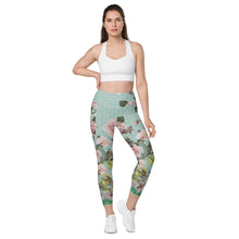 Load image into Gallery viewer, Green Wood Dragon Leggings with pockets