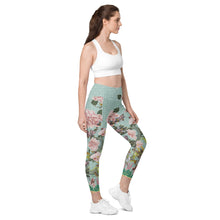 Load image into Gallery viewer, Green Wood Dragon Leggings with pockets