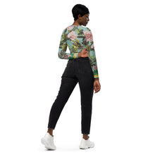 Load image into Gallery viewer, Green Wood Dragon Recycled long-sleeve crop top
