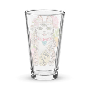 Lucky Nekko Shaker pint glass