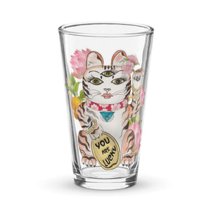 Lucky Nekko Shaker pint glass