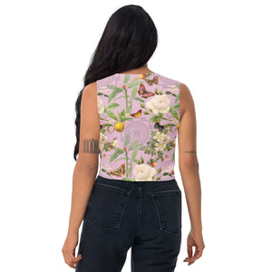 Pink Sri Yantra Crop Top