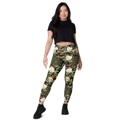 Sri Yantra Crossover leggings with pockets