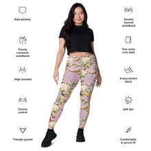 Load image into Gallery viewer, Pink Sri Yantra Crossover leggings with pockets