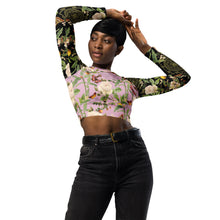 Load image into Gallery viewer, Sri Yantra Recycled long-sleeve crop top