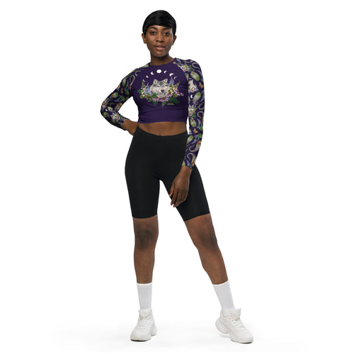 Lone Wolf Recycled long-sleeve crop top